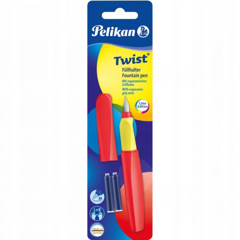Pióro wieczne Pelikan Twist Czerowno-żółte - 3